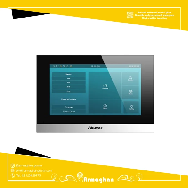 هوشمند سازی چیست و چه مزایا و کاربردی در صنایع دارد؟ 12 تاچ پنل Akuvox مدل C313N