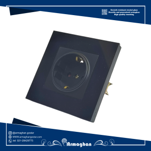 پریز ارتدار طرح پلکسی مشکی